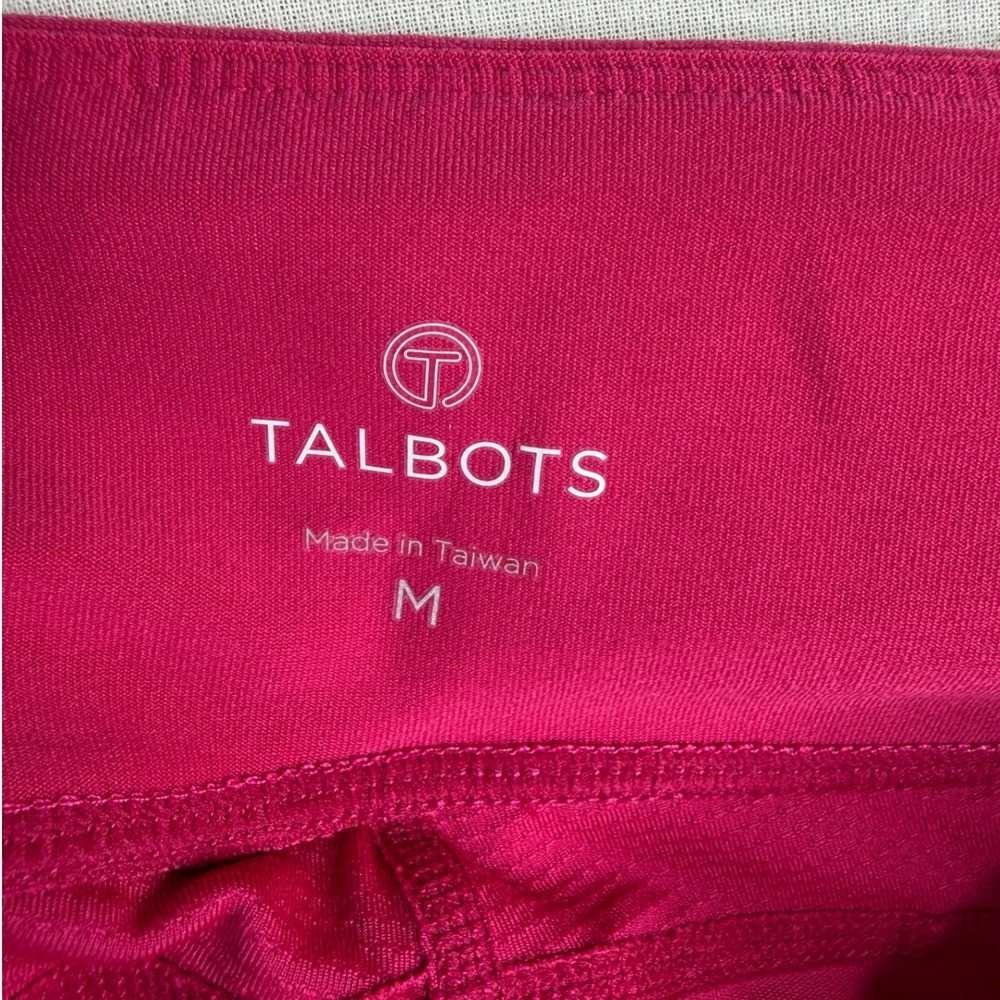 Talbots Cropped Leggings size Medium Pink - Picture 2 of 10